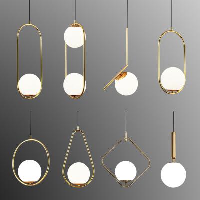 China Modern Luxury Branches Bulb Restaurant White Globe Shape Lampen Nordic Modern Ceiling Chandelier Glass Ball Style Led Pendant Lights for sale