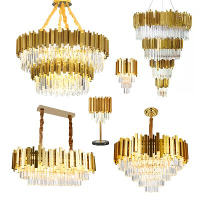 China Modern Arabic Crystal Hotel Lobby Drop Lamp Living Room Furniture Antique Gold LED Chandelier Hanging Lighting Lighting for sale