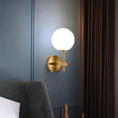 China Bedside Modern Crystal Bedroom Decorative Classic Glass Wall Sconce Indoor Led Lamps Gold Metal Bedside Mount Modern Indoor Led Lamps for sale