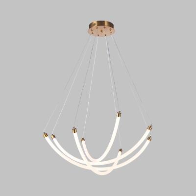 China Nordic Soft Mental Modern Ceiling Led Nordic Style Soft Pendant Lights Iron Led Pendant Light for sale