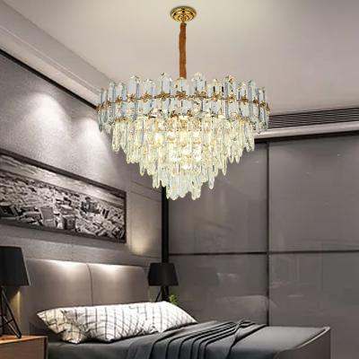 China Antique Crystal Chandelier Lamp Lights Decor Crystal Luxury Modern Lamparas Colgante Modern Home Furniture for sale