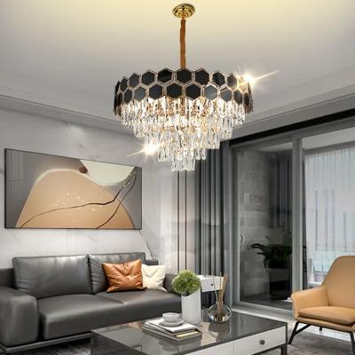 China Antique Crystal Chandelier Lamp Crystal Pendant Lights Lamparas Modern Indoor Modern Colgante Furniture for sale