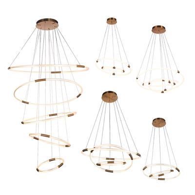 China Modern Simple Color Indoor Bedroom Modern Chrome Iron Style Decoration Hanging Led Lampen Chandelier Lamp for sale