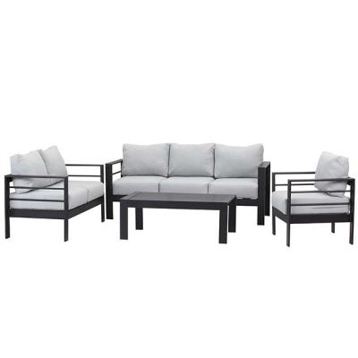 China Modern Aluminum Outdoor Furniture 41.9519-2 Stylish Garden Sofa Sets Rust-Resistant Frame for sale