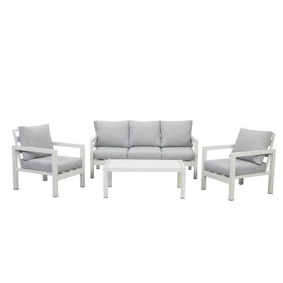 China 2022 modern style aluminum furniture garden sofa and coffee table set hot customization 41.9600 for sale