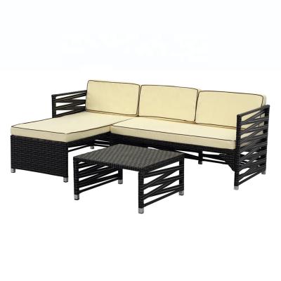 China Custom Wholesale Modern Outdoor Furniture Rattan Set / Wicker Furniture Garden Sofa Set for sale