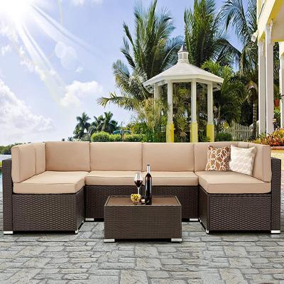 China 2022 Modern New Style Garden Sets Outdoor Rattan Sofa Courtyard Patio Furniture for sale