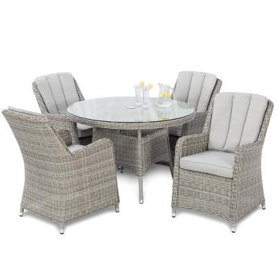 China Modern Garden Sets Furniture Rattan Round Table Outdoor Dining Table Dinner for sale