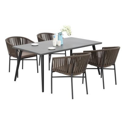 China Modern Outdoor Rope Dining Set for sale