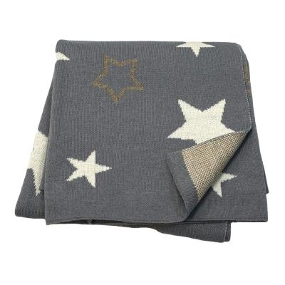 China High Quality Soft 100% Cotton Machine Jacquard Star Pattern Anti-pilling Baby Wrap Covering for sale