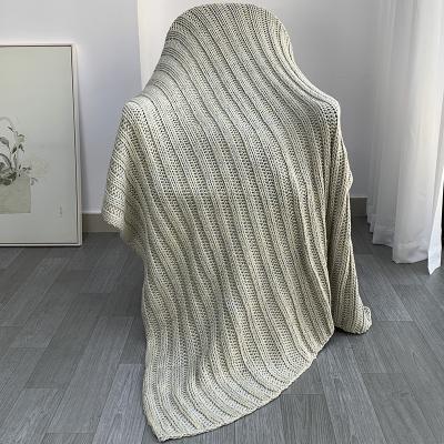 China 2020 Customs PORTABLE Single Crochet Blanket Knit Bling Bling Throw Blanket for sale