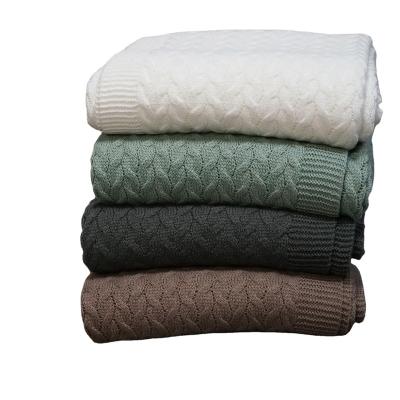 China PORTABLE Super Comfortable Transitional Cable Knit Decorative Throw Blanket For Bed for sale