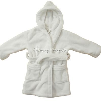 China 100% Breathable Coral Fleece Dressing Gown Kids Bathrobe Flannel Bathrobe for sale