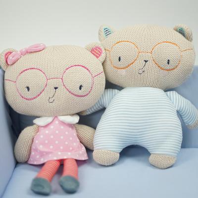 China Plush Baby Crochet Bear Toy Handmade Knitted Stuffed Toys for sale