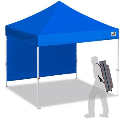 China Polyester Eurmax 10' x10 Royal Blue Noise Canopy Festival Tent Tailgate Event Vendor Craft Outdoor Smart Exhibition Canopy With 1 Sidepanel for sale