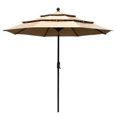 China Modern 9Ft 3 Row Bestseller Cheap Umbrella Outdoor Patio Umbrella for sale