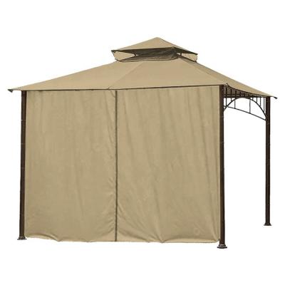 China Polyester Eurmax Sidewall 10ft Gazebo One Side Wall Instant Removable Double Tiered Sun Shade Replacement for sale