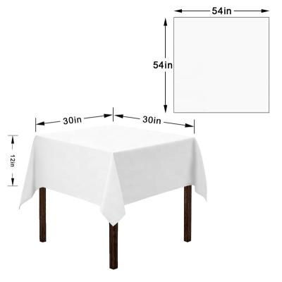 China 54 x 54 Inch Square Tablecloth Waterproof Solid Color Waterproof and Wrinkle Resistant Washable Dining Tablecloth for sale