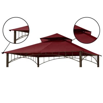 China Polyester Eurmax 10' x 10' Double Gazebo Replacement Canopy Tiered Roof Top for sale