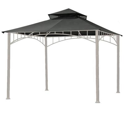 China Polyester Eurmax 10' x10' Dark Gray Double Gazebo Replacement Canopy Tiered Roof Top for sale