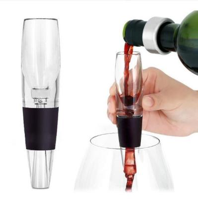 China Portable Wine Aerator Decanter Pourer Spout Set With Filters With Purifier Holder Travel Bag Diffuser Decanter Magic Air Aerating Strainer for sale