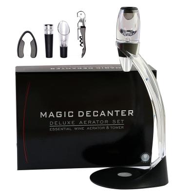 China Amazon Hot Selling Portable 7pcs Wine Aerator Decanter With Stand Magic Wine Decanter for sale