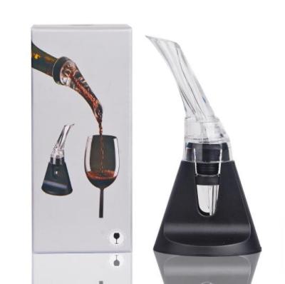 China Reusable Portable Kitchen Party Gift Connected Wine Glass Aerator Pourer Spout Premium Decanter Magic Wine Aeration for sale