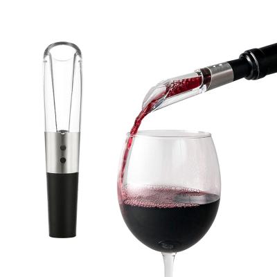 China Printing Logo Plastic Measured Liquor Bottle Pourers Portable Custom Wine Aerator Bottle Pourer Stopper Set For Red Wine for sale