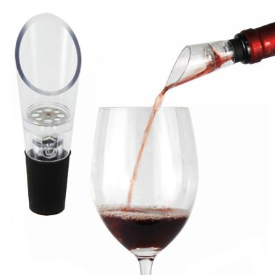 China Portable 2-In-1 Diffuser Oxygenator and Pouring Dispenser 360 Degree Wine Aerator Pourer Spout for sale