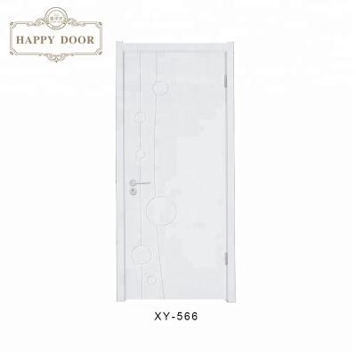 China Latest simple swing design white paint interior door toilet door PVC wooden sheet for bathroom door for sale