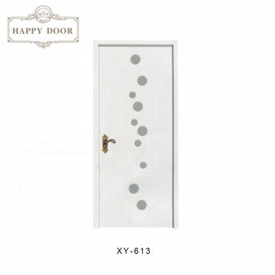 China Popular Modern Interior Commercial Bathroom Doors Wooden Snap Plywood Apartment Swing Doors Designs for sale