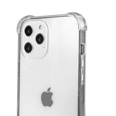 China Shockproof For Iphone 12 Case, Crystal Clear Shockproof Acrylic Transparent Back With Soft Clear Silicon Cover TPU Mobile Case for sale