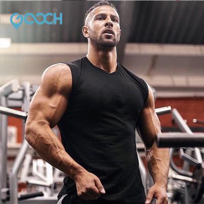 China New Design QUICK DRY Mens Muscle Tank Tops Gym Workout Sleeveless Crewneck Knitwear Sports Running Men's Tank Tops Fitness for sale