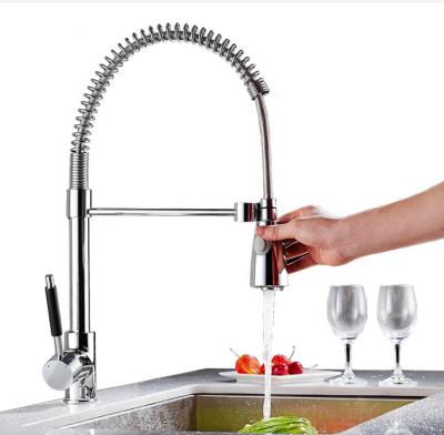 China Thermostatic Faucets Wholesale Kitchen Sink Faucet Sprayer Water Tap Single Lever Pull Out Kitchen Faucets for sale