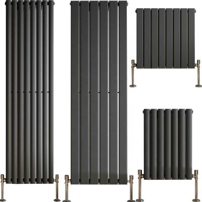 China Heater Vertical Designer Radiator Anthracite Double Column Central Heating Flat Panel Radiators for sale