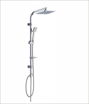 China With Sliding Bar China Manufacturer Bathroom Chrome Wall Mounted Hand Shower Rail Set With Shower Arm And Hose for sale