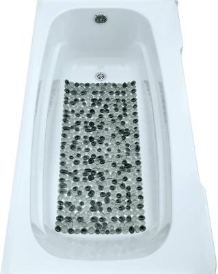 China Sustainable PVC Foam Anti-Slip Bath Mat Safe Shower Bathtub Mat Dark Gray Bathroom Rugs Non Slip Mat With 188 Suction Cups for sale