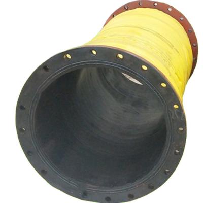 China Coal Mines Slurry Suction Hose 8 Inch 10 Inch Flange Spiral Steel Wire Skeleton for sale