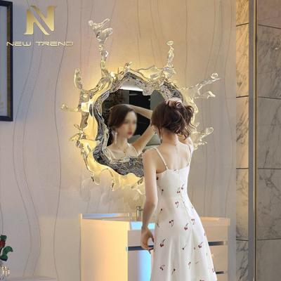 China New Product Modern Bathroom Living Room Bedroom Modern Mirror Water Glass LED Wall Lamp for sale