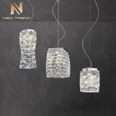 China Hot Sale Modern Indoor Living Room Bedroom Decoration K9 LED Crystal Dining Room Pendant Light for sale