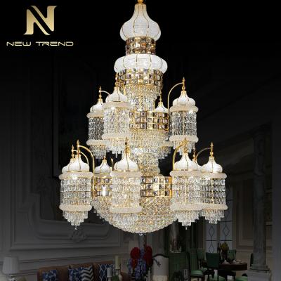 China New Product Gorgeous Hotel Crystal Luxury Style Restaurant Lobby Chandelier for sale