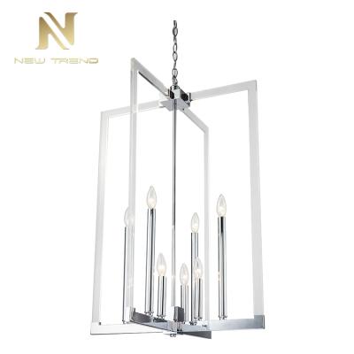 China Vintage Style Vintage Style Home Decor Hanging Light Chrome Acrylic Led Pendant Lamp for sale