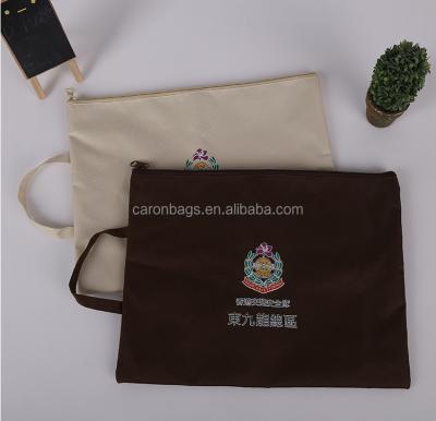 China Wholesale Custom Natural Color Cosmetic Pouch Makeup Bag Or Black Color Zipper Canvas for sale