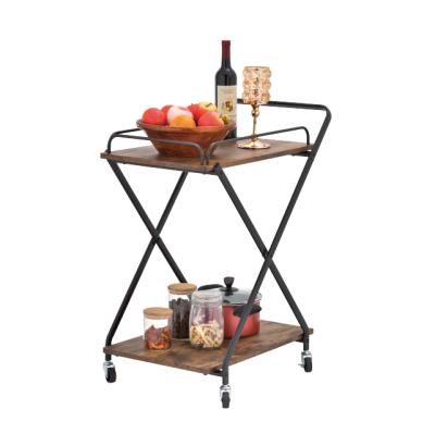 China Wholesale Metal Quality Amazon eBay Taiwan Home Storage Furniture Manufacturer Household 2 Tier Table Kitchen Island Cart for sale