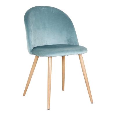 China Adjustable (height) Best Selling Wholesale Modern Design Upholstered Comfortable Green Velvet Dining Room Chair with Solid Wood Legs for sale