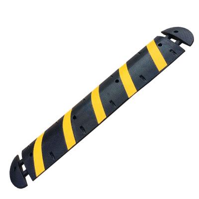 China Car Parking Lots 183cm Height Long 5cm Rubber Speed ​​Bump Safety Ramp Roadway Bump for sale