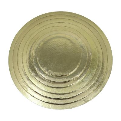 China Biodegradable Cardboard Gold Cake Board Round, 3mm Thick Cake Board Wholesale JL-0025 for sale