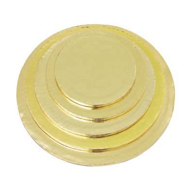 China Waterproof Cardboard Gold Cake Board Around 12mm Thick Cake Board Wholesale JL-0025R for sale