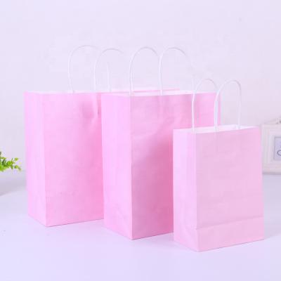 China Recycled Materials Plain Brown Kraft Paper Bag With Twisted Handle Custom 120 Gsm Newsagent Bags 710217-3 for sale