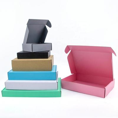 China Recycled Corrugated Cardboard Mailing Paper Boxes Logo Manufacture Colored Folding Packing Materials Box OEM Custom Postal Packaging Mailer for sale